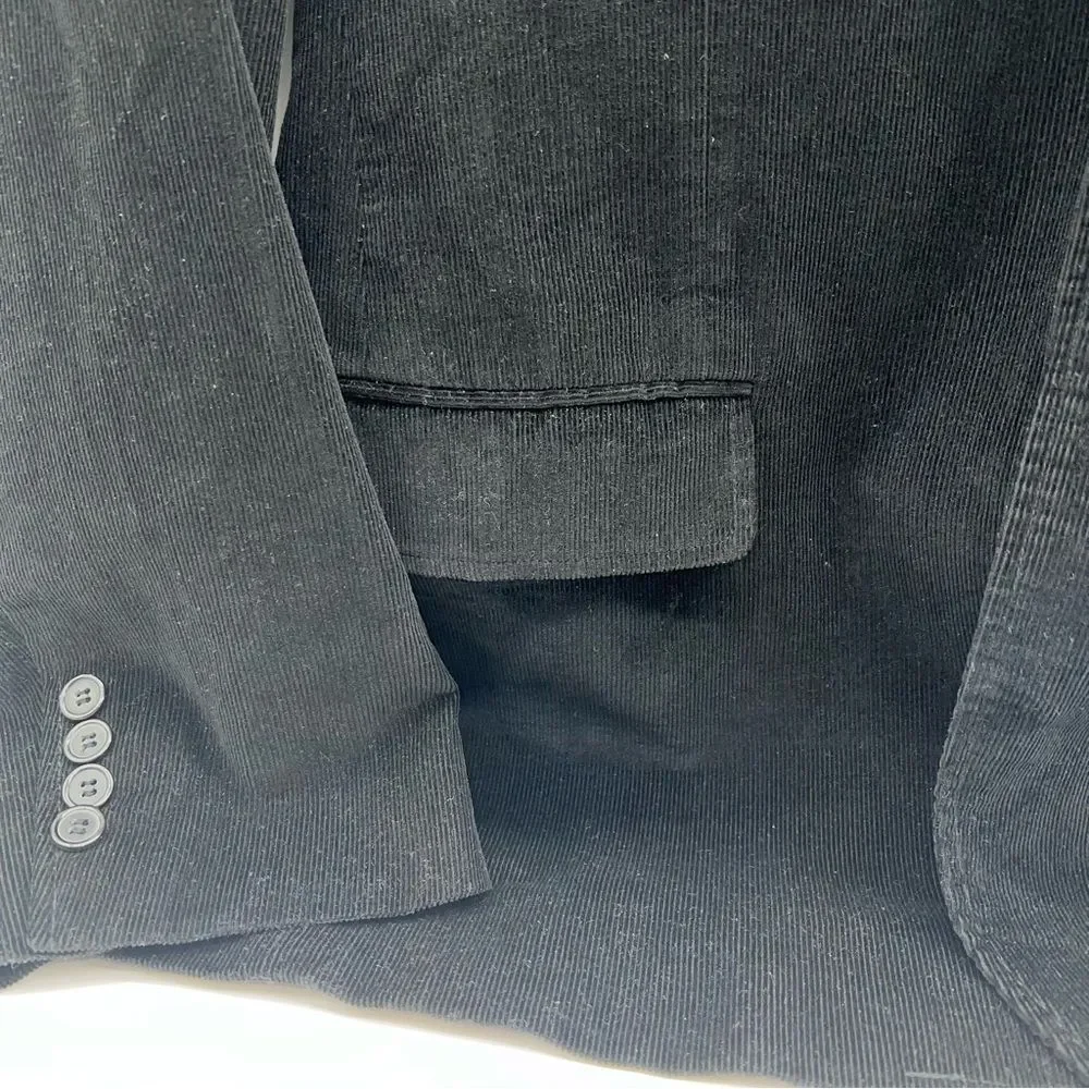 Rare Vintage Etienne Aigner Men's 100% Cotton Black Corduroy Blazer-Size L
